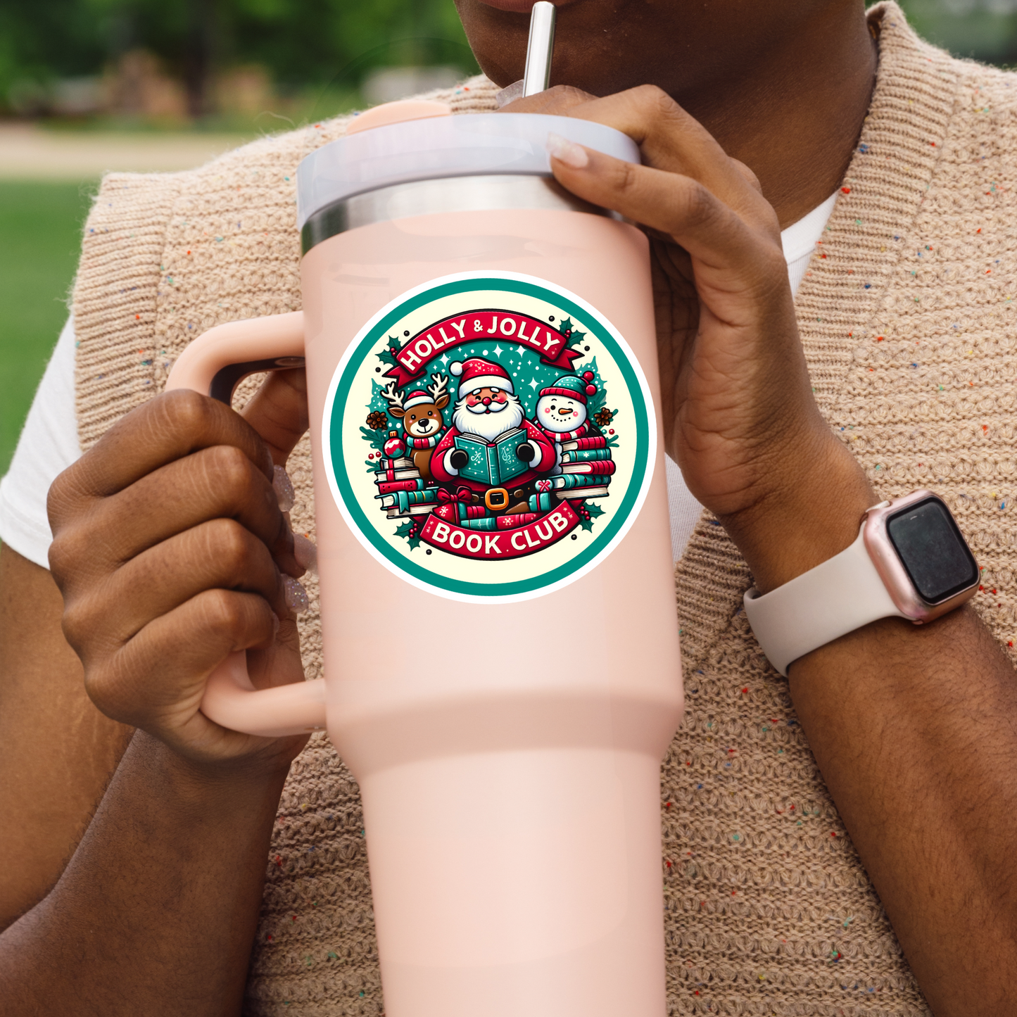 Holly Jolly Christmas Reading Sticker