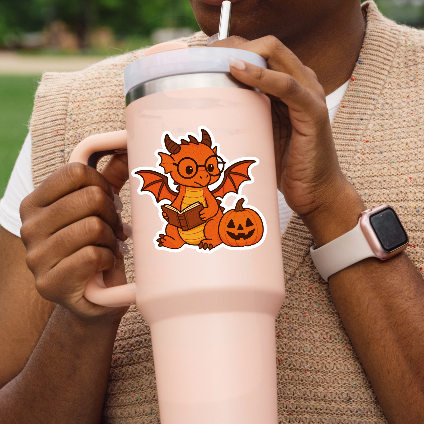 Dragon Reading Sticker