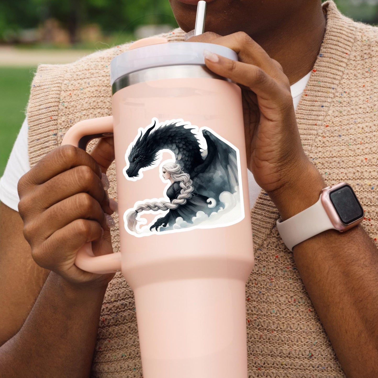 Dragon Sticker, dragon reading Sticker, gothic sticker, Fantasy Bookish Merch, Book Lover Gift, e-reader Kindle Stickers, Reading Lover