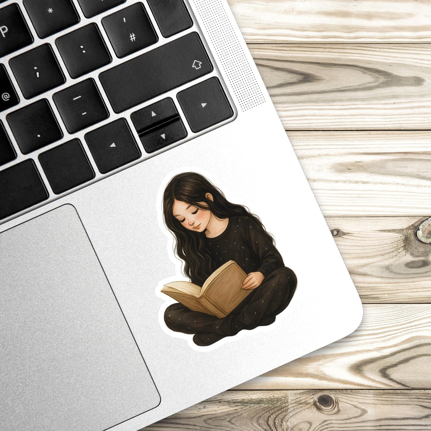 Bookish girlie sticker, kindle sticker, book sticker, fantasy sticker, bookish sticker, book stickers, stickers for kindle, book merch