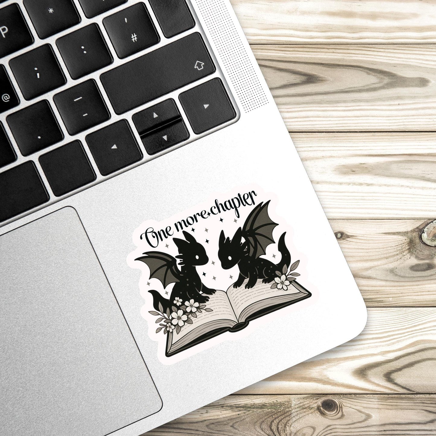 Dragon Sticker, one more chapter Sticker, gothic sticker, Fantasy Bookish Merch, Book Lover Gift, e-reader Kindle Stickers, Reading Lover,