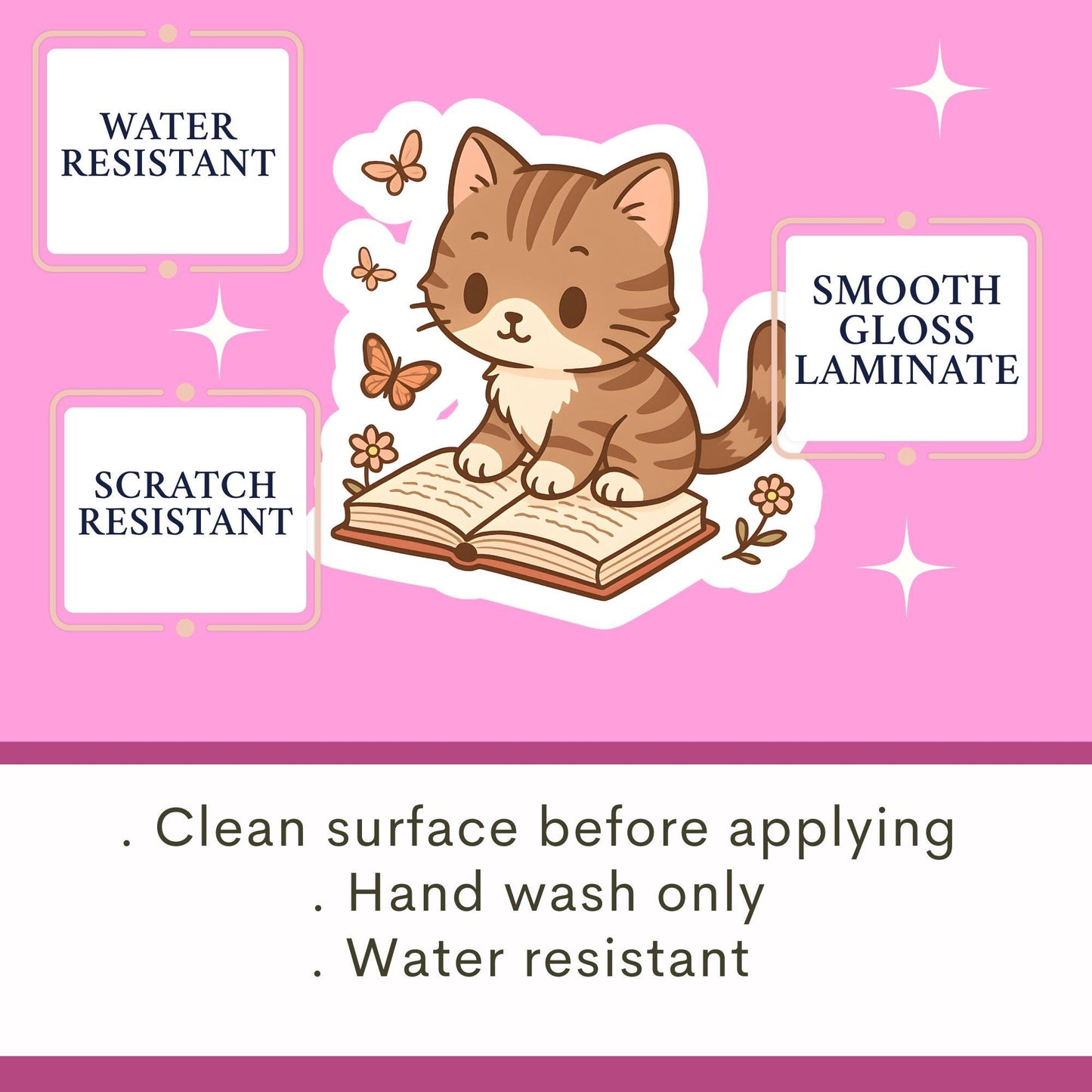 Cat Book Sticker, fantasy cat Sticker, gothic sticker, Fantasy Bookish Merch, Book Lover Gift, Kindle Stickers, black cat sticker