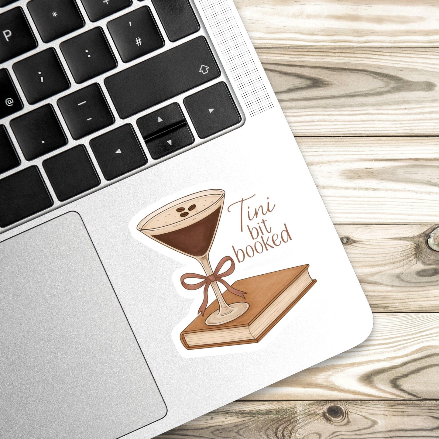 Tini bit booked, expresso martini book sticker, bookclub, kindle sticker, bookish sticker, book stickers, stickers for kindle, book merch,