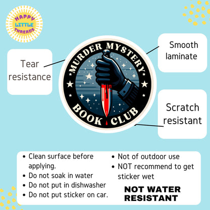 murder mystery sticker