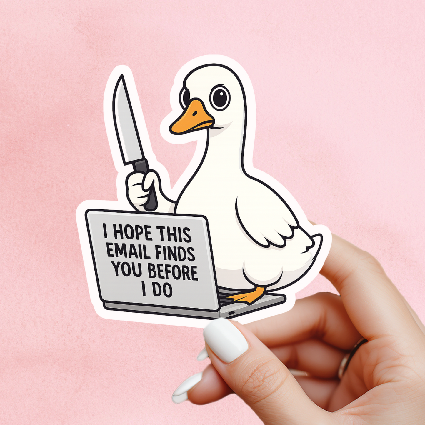 I hope this email finds you before I do sticker, Mental Health Sticker