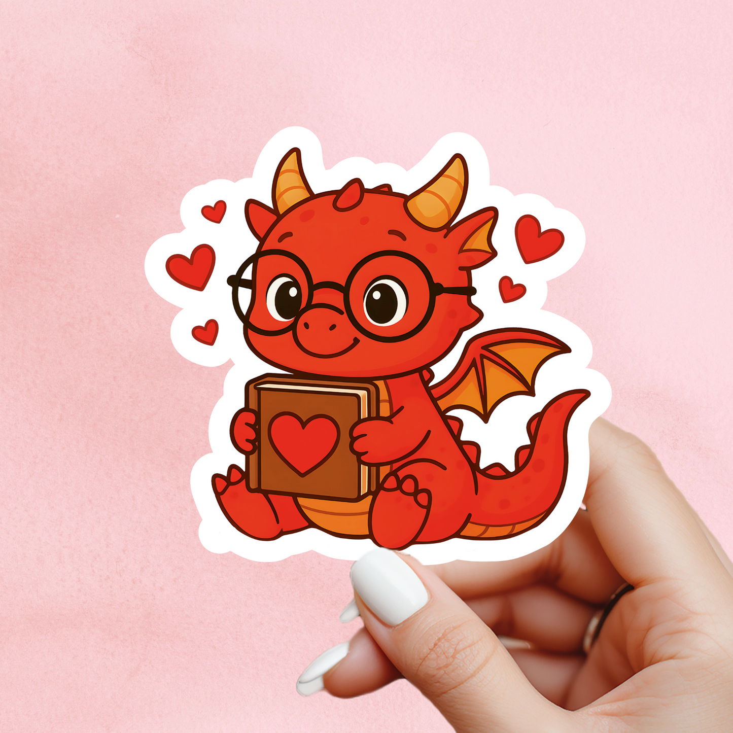 Dragon Reading Sticker