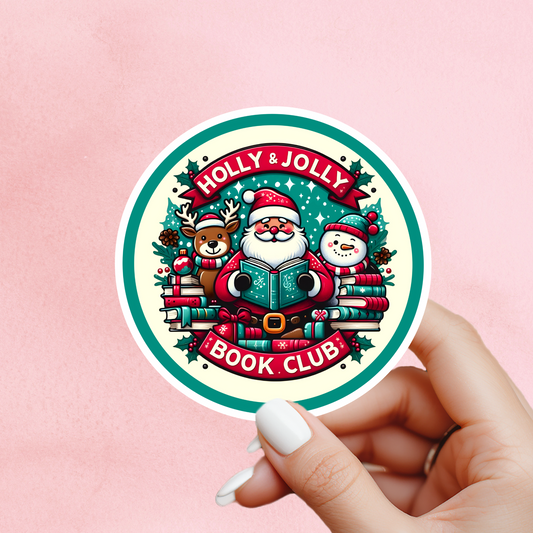Holly Jolly Christmas Reading Sticker
