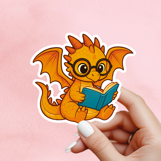 Dragon Reading Sticker