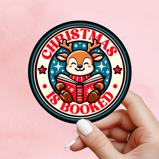Christmas is Booked Reading Sticker