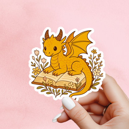 Dragon Reading Sticker