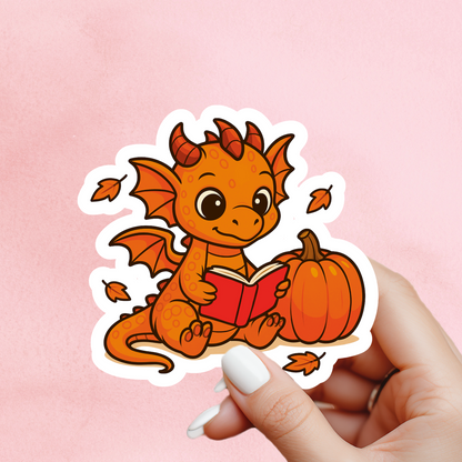 Dragon Reading Sticker