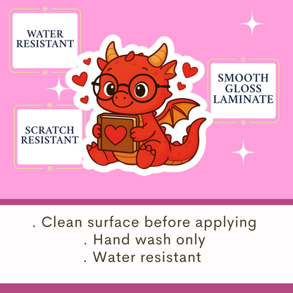 Dragon Reading Sticker