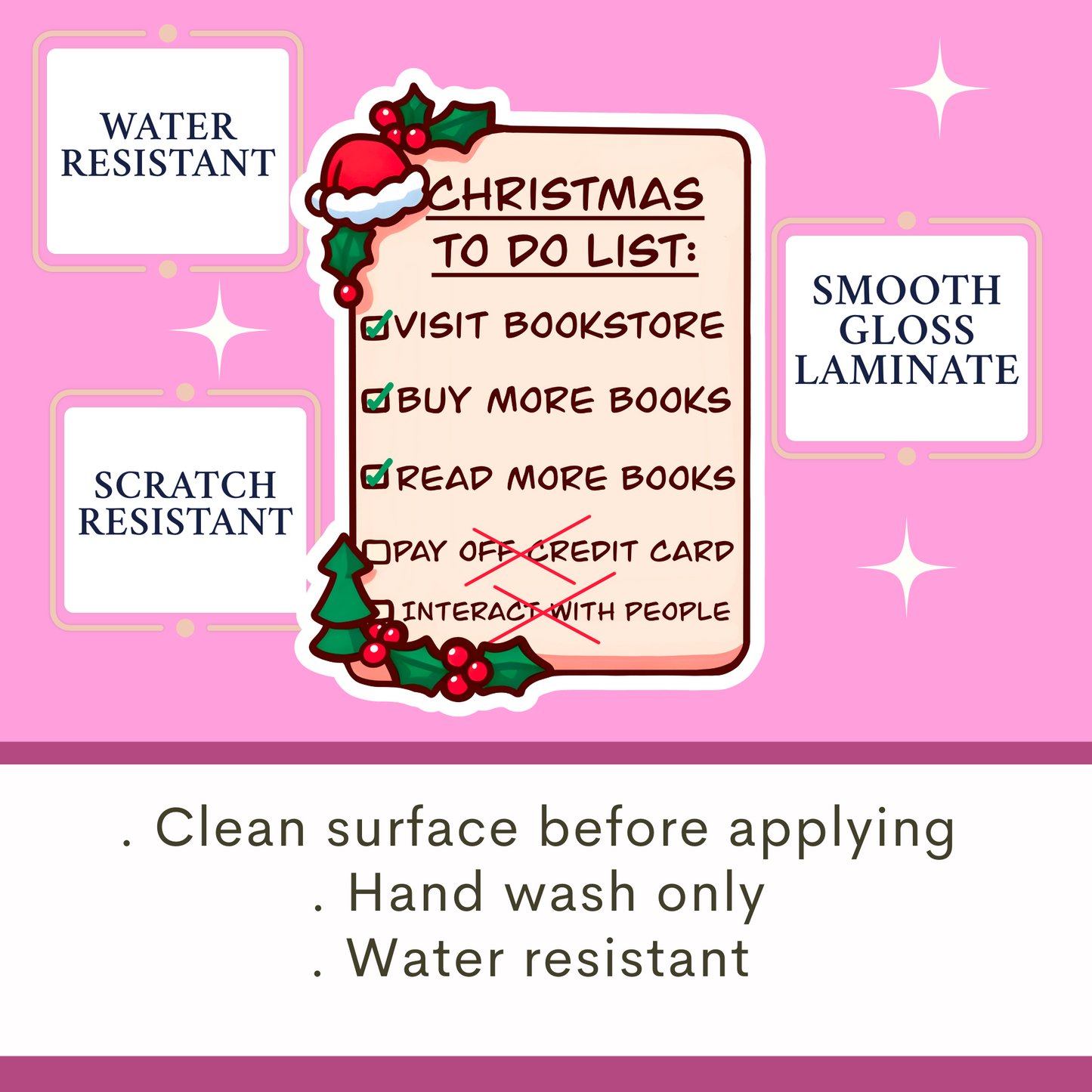 Christmas List Reading Sticker (Copy)
