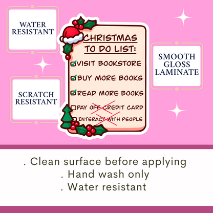 Christmas List Reading Sticker (Copy)