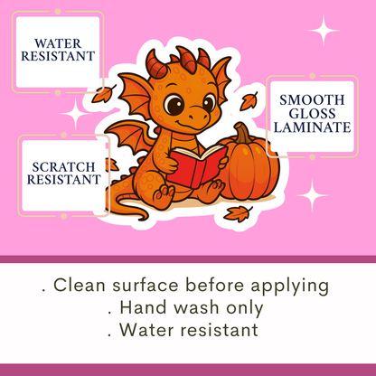 Dragon Reading Sticker