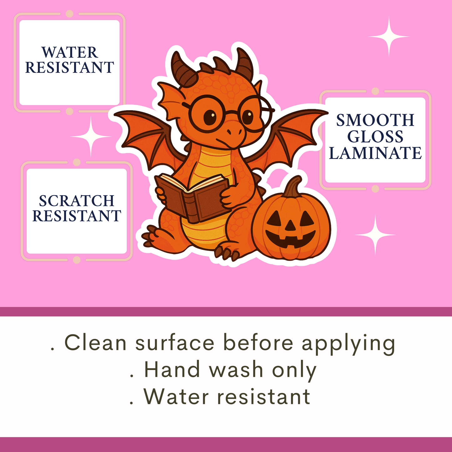 Dragon Reading Sticker