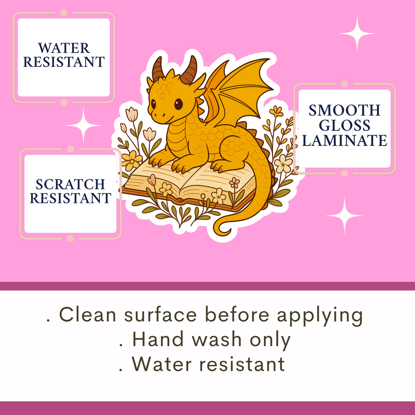 Dragon Reading Sticker