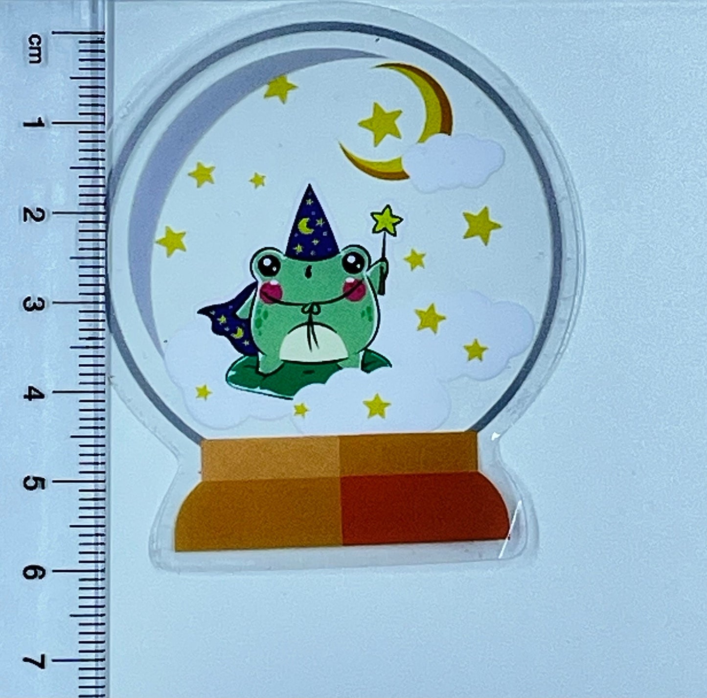 Transparent sticker, Clear stickers, cute stickers, Kawaii Frog stickers, magical sticker, Frog magician, Crystal ball decal, vinyl decal