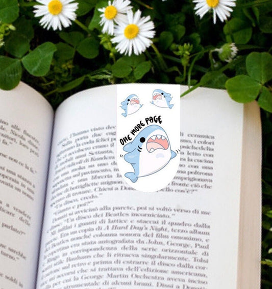 Shark bookmark, magnetic bookmark, bookmark, sharks, Kawaii shark, shark gifts for kids, cute bookmark, handmade bookmark, kids bookmark,