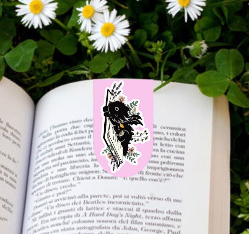 Dragon bookmark, magnetic bookmark, bookmark, fantasy bookmark, bad dragon, dragon gift, handmade bookmark, christmas stocking stuffer,