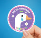 Social Gathering Survivor Sticker, Mental Health Sticker, Anxiety Stickers, Funny Gift, Self Love Decal, self care, mental health