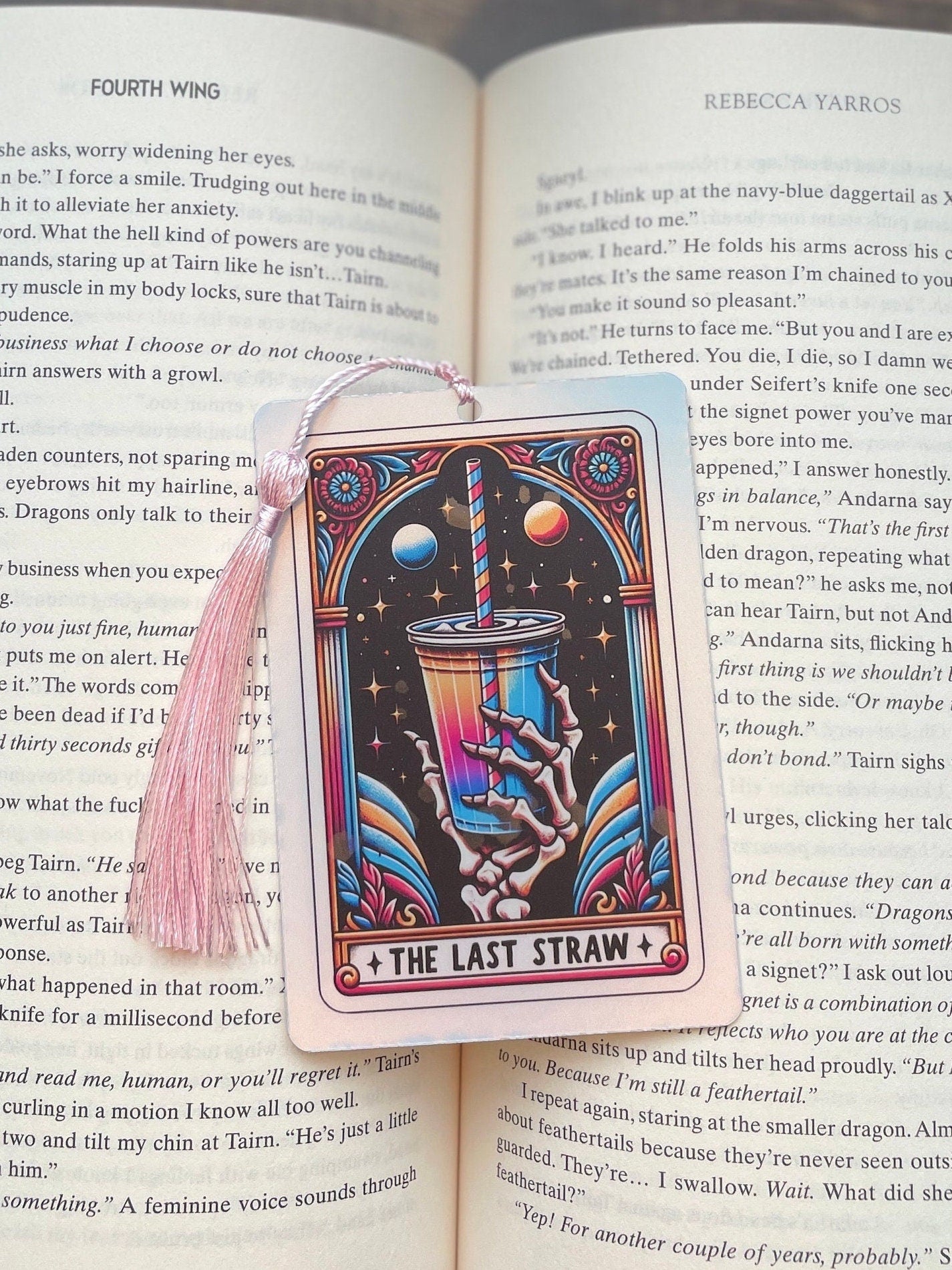 Tarot card Bookmark, holographic bookmark, the last straw, Gothic Bookmark, Booktok Bookmark, Bookish Gifts for Readers, Handmade Bookmark