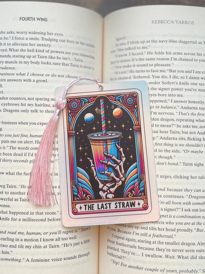 Tarot card Bookmark, holographic bookmark, the last straw, Gothic Bookmark, Booktok Bookmark, Bookish Gifts for Readers, Handmade Bookmark