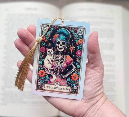 Cat Tarot card Bookmark, holographic bookmark, cat lover gift, Booktok Bookmark, Bookish Gifts for Readers, Handmade Bookmark, cat gifts