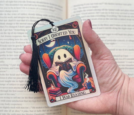 Ghosted you Tarot card Bookmark, holographic bookmark, Gothic Bookmark, Booktok Bookmark, Bookish Gifts for Readers, Handmade Bookmark