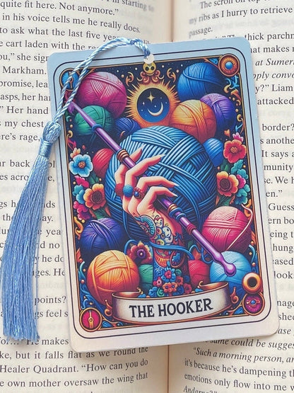 The hooker Tarot card Bookmark, gift for crochet, Gothic Bookmark, Booktok Bookmark, Bookish Gifts for Readers, Handmade Bookmark, crochet