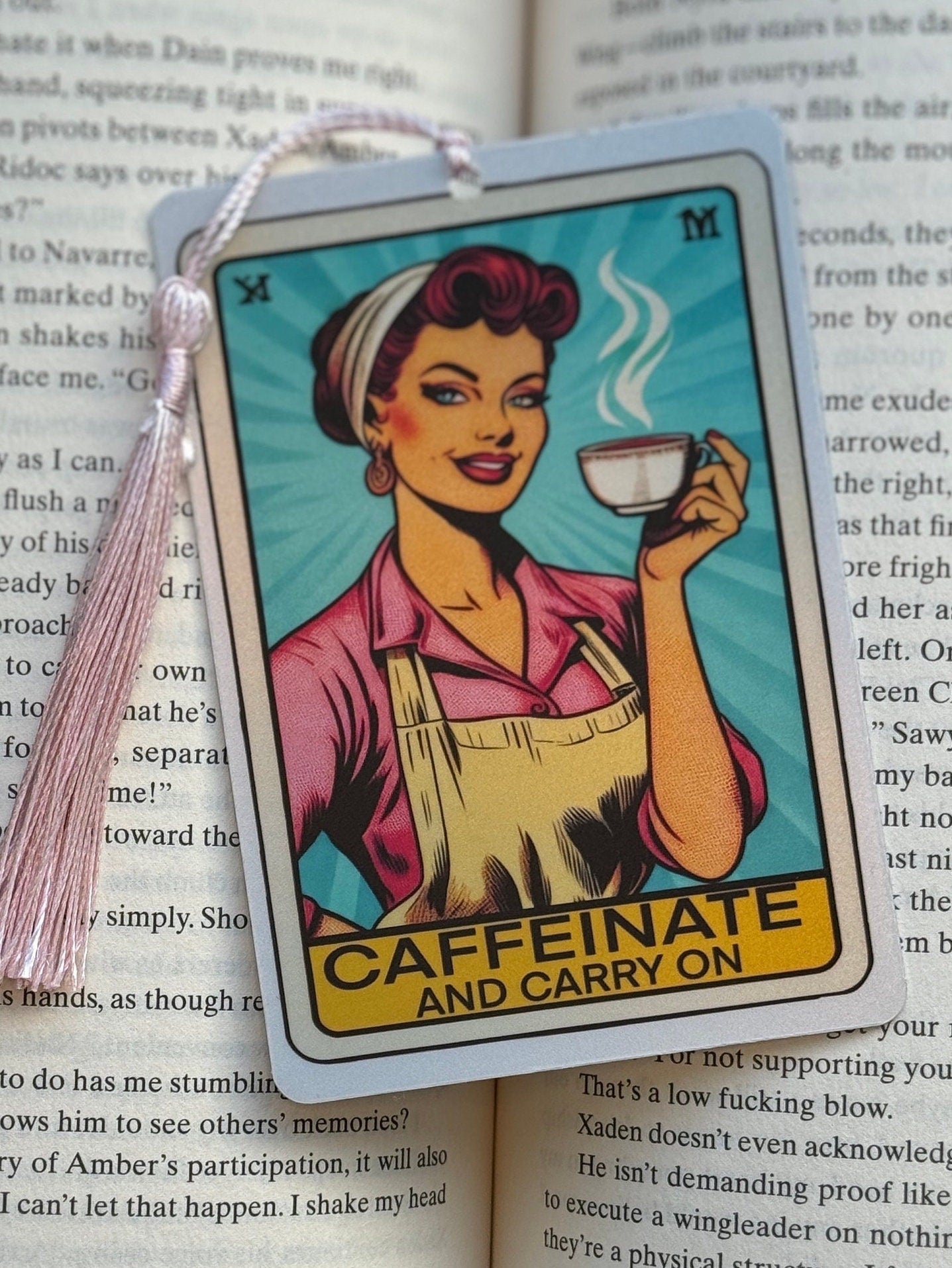 Coffee Tarot card Bookmark, holographic bookmark, Gothic Bookmark, Booktok Bookmark, Bookish Gifts for Readers, Handmade Bookmark