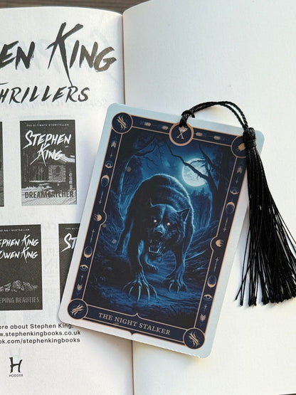 Horror Tarot card Bookmark, holographic bookmark, Gothic Bookmark, Booktok Bookmark, Bookish Gifts for Readers, Handmade Bookmark