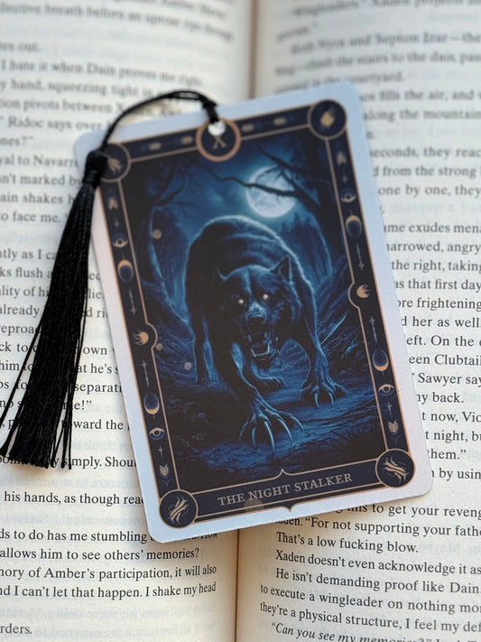 Horror Tarot card Bookmark, holographic bookmark, Gothic Bookmark, Booktok Bookmark, Bookish Gifts for Readers, Handmade Bookmark