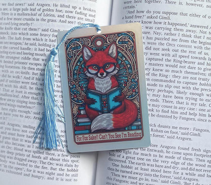 Fox Tarot card Bookmark, holographic bookmark, Gothic Bookmark, Booktok Bookmark, Bookish Gifts for Readers, Handmade Bookmark