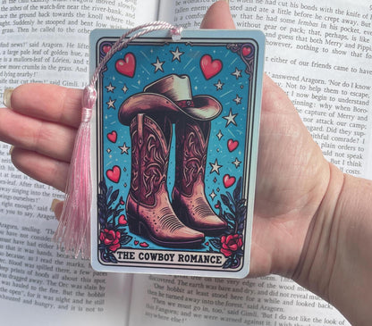 cowboy romance bookmark, cowboy romance, Tarot card Bookmark, romance bookmark, holographic bookmark, Gothic Bookmark, Booktok Bookmark,