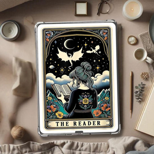 The reader Kindle Insert For Clear Case, fall kindle insert, Halloween kindle insert, kindle skin, kindle Paperwhite, cute kindle accessory