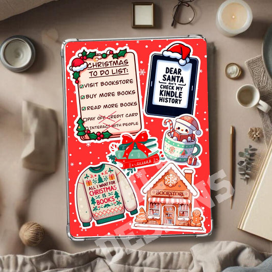 Christmas Kindle Insert For Clear Case, kindle insert, dark romance kindle insert, kindle skin, kindle Paperwhite, cute kindle accessory