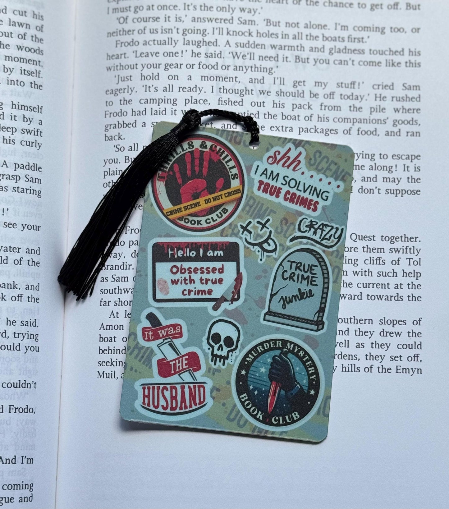Thriller bookmark, crime bookmark, Tarot card Bookmark, holographic bookmark, Gothic Bookmark, Booktok Bookmark, Bookish Gifts for Readers,