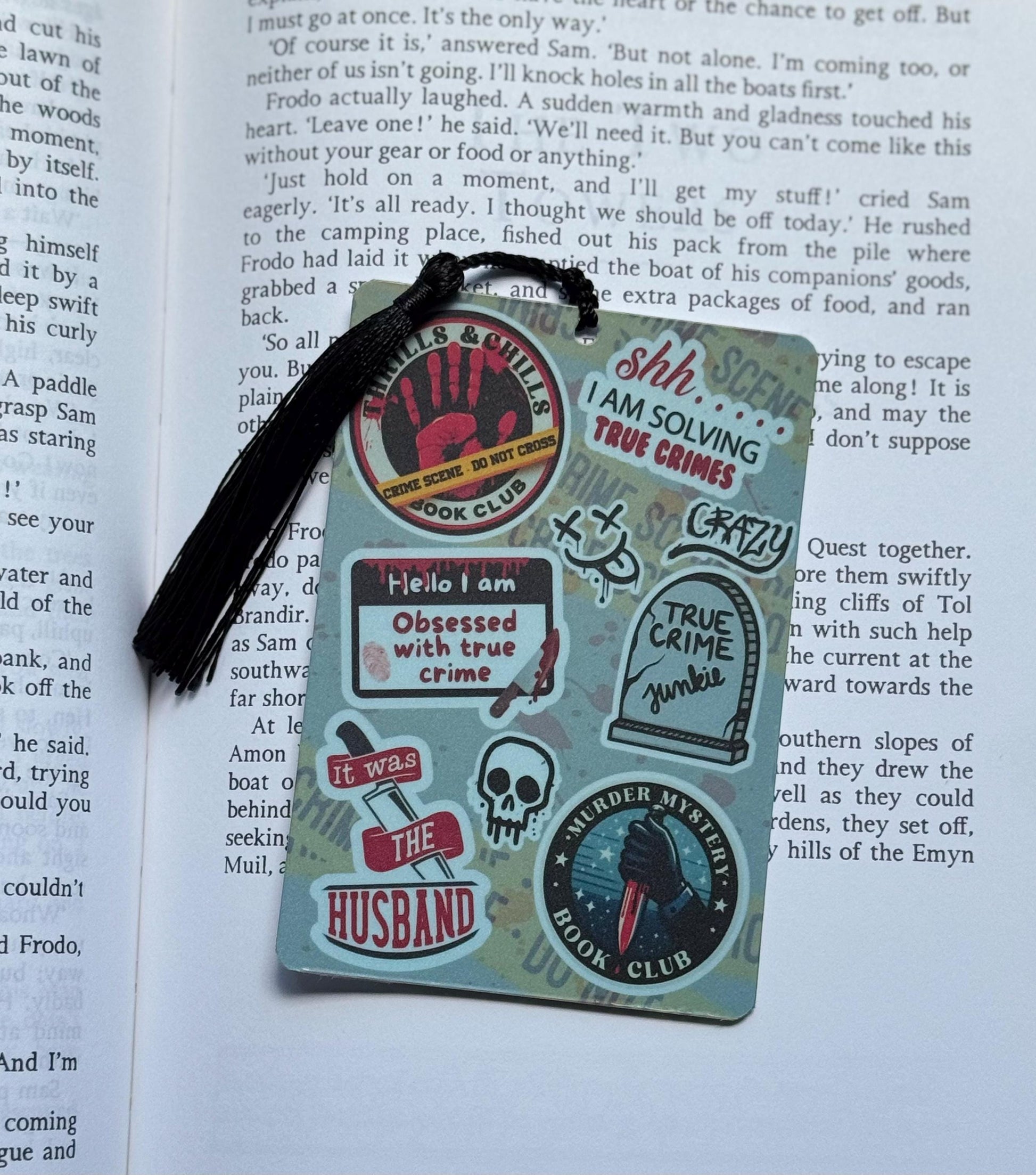 Thriller bookmark, crime bookmark, Tarot card Bookmark, holographic bookmark, Gothic Bookmark, Booktok Bookmark, Bookish Gifts for Readers,