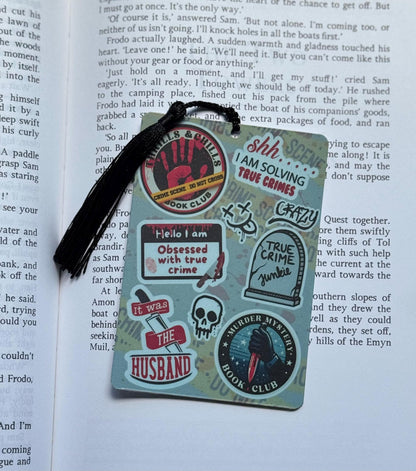 Thriller bookmark, crime bookmark, Tarot card Bookmark, holographic bookmark, Gothic Bookmark, Booktok Bookmark, Bookish Gifts for Readers,
