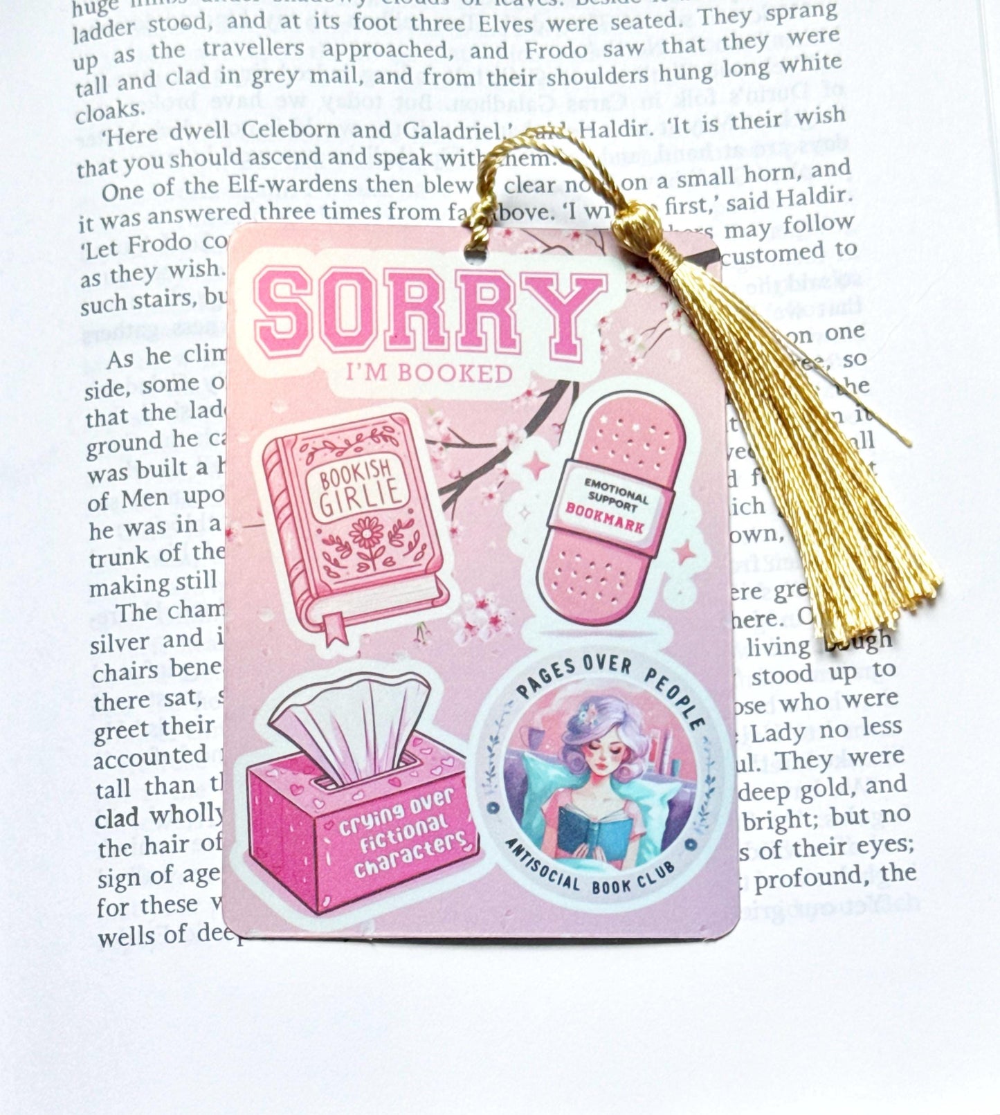 Pink bookmark, ghost bookmark, Bookmark, holographic bookmark, Gothic Bookmark, Booktok Bookmark, Bookish Gifts for Readers,