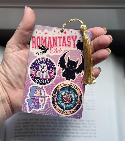 Romantasy bookmark, Fantasy reader Tarot card Bookmark, holographic bookmark, Gothic Bookmark, Booktok Bookmark, Bookish Gifts for Readers,