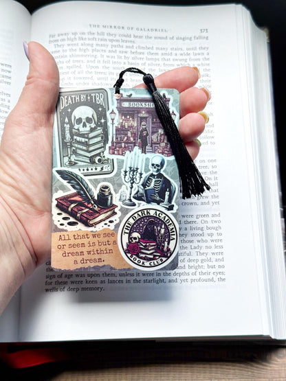 Dark academia Tarot card Bookmark, holographic bookmark, Gothic Bookmark, Booktok Bookmark, Bookish Gifts for Readers, Handmade Bookmark