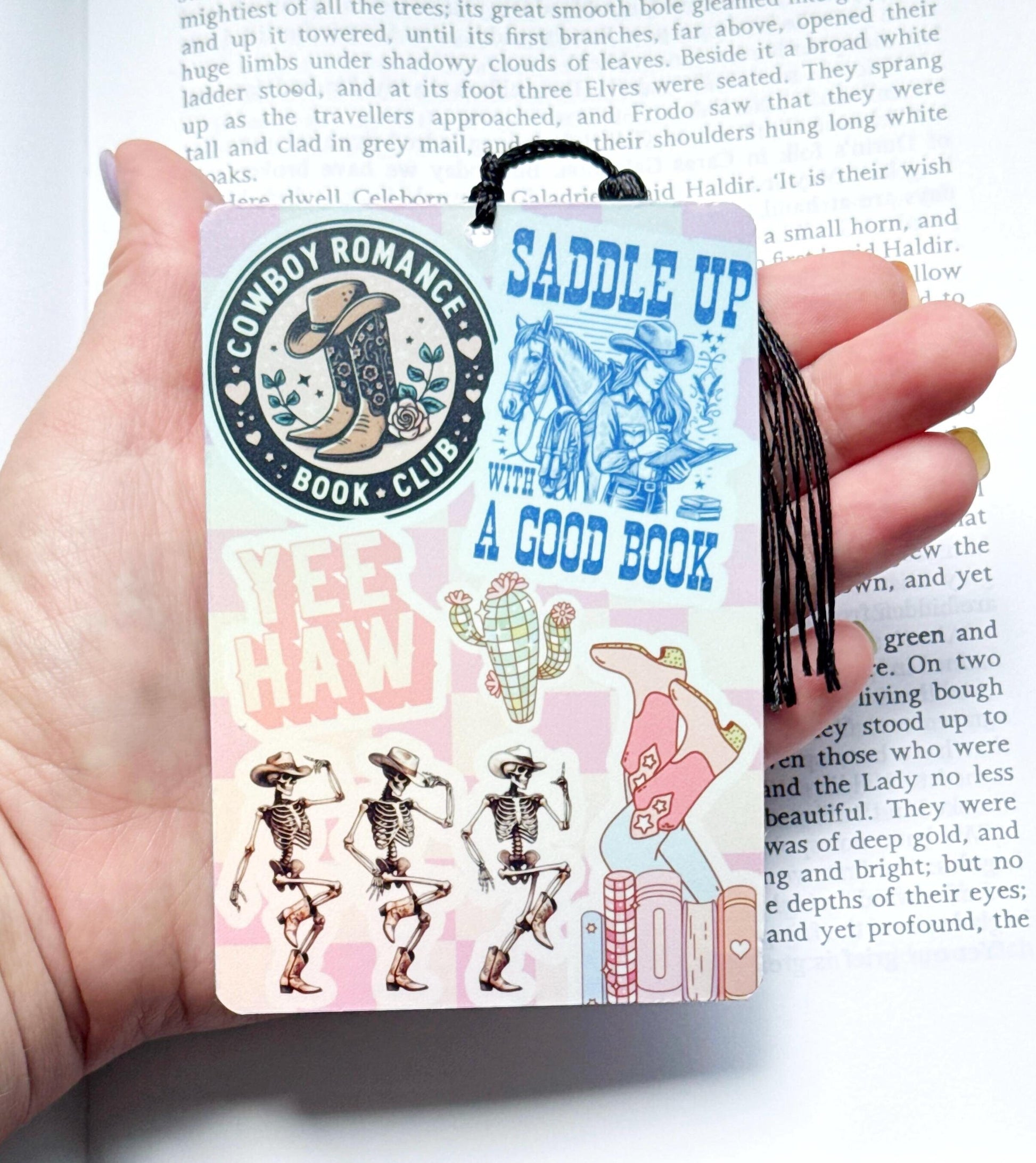 cowboy romance bookmark, cowboy romance, Tarot card Bookmark, romance bookmark, holographic bookmark, Gothic Bookmark, Booktok Bookmark,