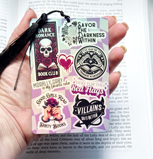 Dark romance bookmark, Tarot card Bookmark, holographic bookmark, Gothic Bookmark, Booktok Bookmark, Bookish Gifts for Readers,