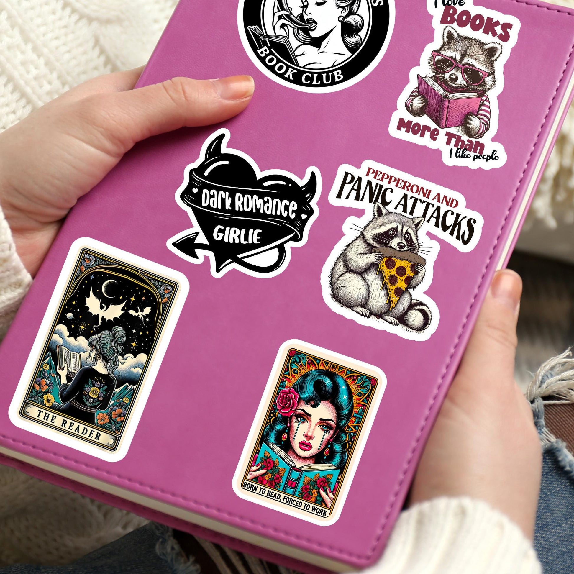 Born to read forced to work sticker, book lover sticker, booktok sticker, Kindle sticker, tarot sticker, bookish sticker, book sticker