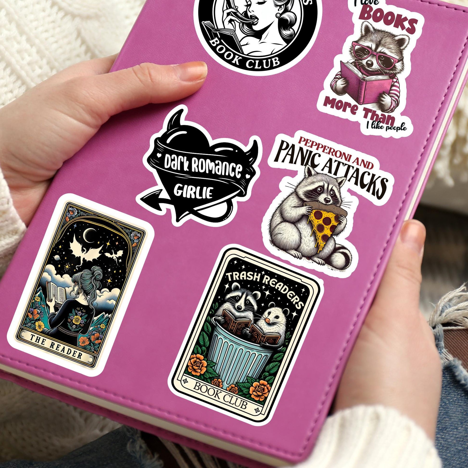Trash reader sticker, smut, tarot card sticker, book sticker, kindle sticker, bookish sticker, book stickers, stickers for kindle