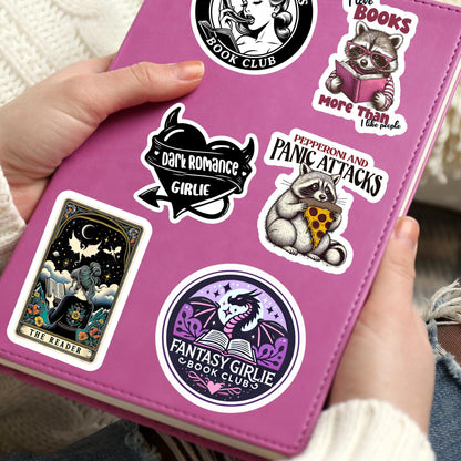 Fantasy girly sticker, Dragon sticker, booktok sticker, book stickers for kindle, bookish sticker, book dragon, book stickers
