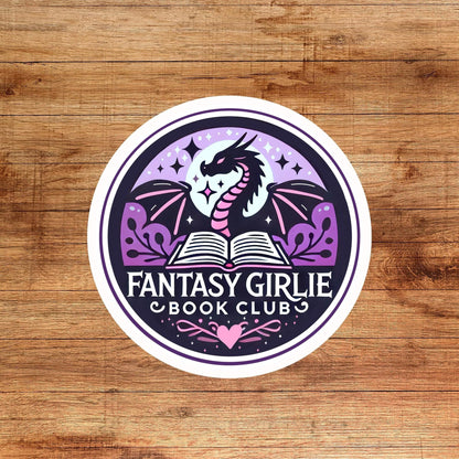 Fantasy girly sticker, Dragon sticker, booktok sticker, book stickers for kindle, bookish sticker, book dragon, book stickers
