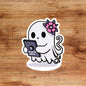 Bookish girlie sticker, ghost sticker, book sticker, kindle sticker, bookish sticker, book stickers, sticker for kindle, book, kindle girlie